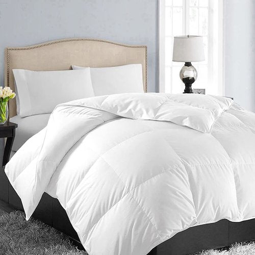EASELAND All Season Full Size Soft Quilted Down Alternative Comforter Reversible Duvet Insert with Corner Tabs Winter Summer Warm Fluffy,White,82x86 inches