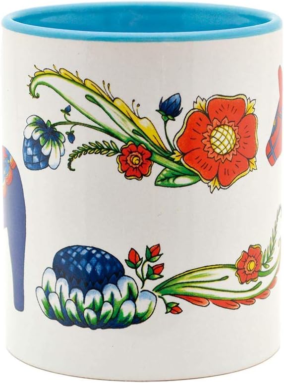 Swedish Dala Horse Ceramic Coffee Mug - 12 oz, Unique Christmas Gift, Premium Quality