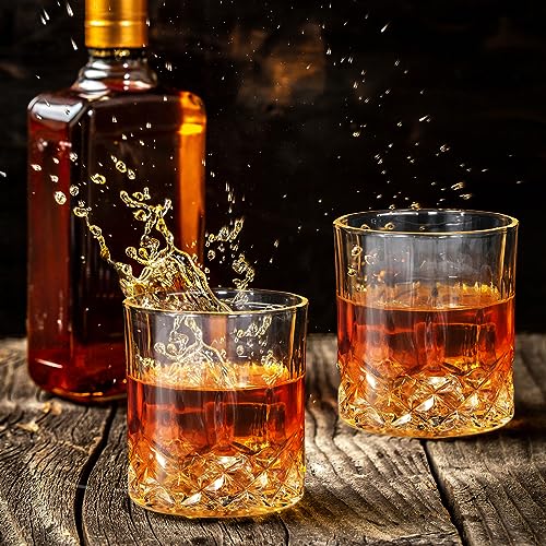 24 Pack Old Fashioned Rocks Glasses - 10 Oz Whiskey Bourbon Glassware