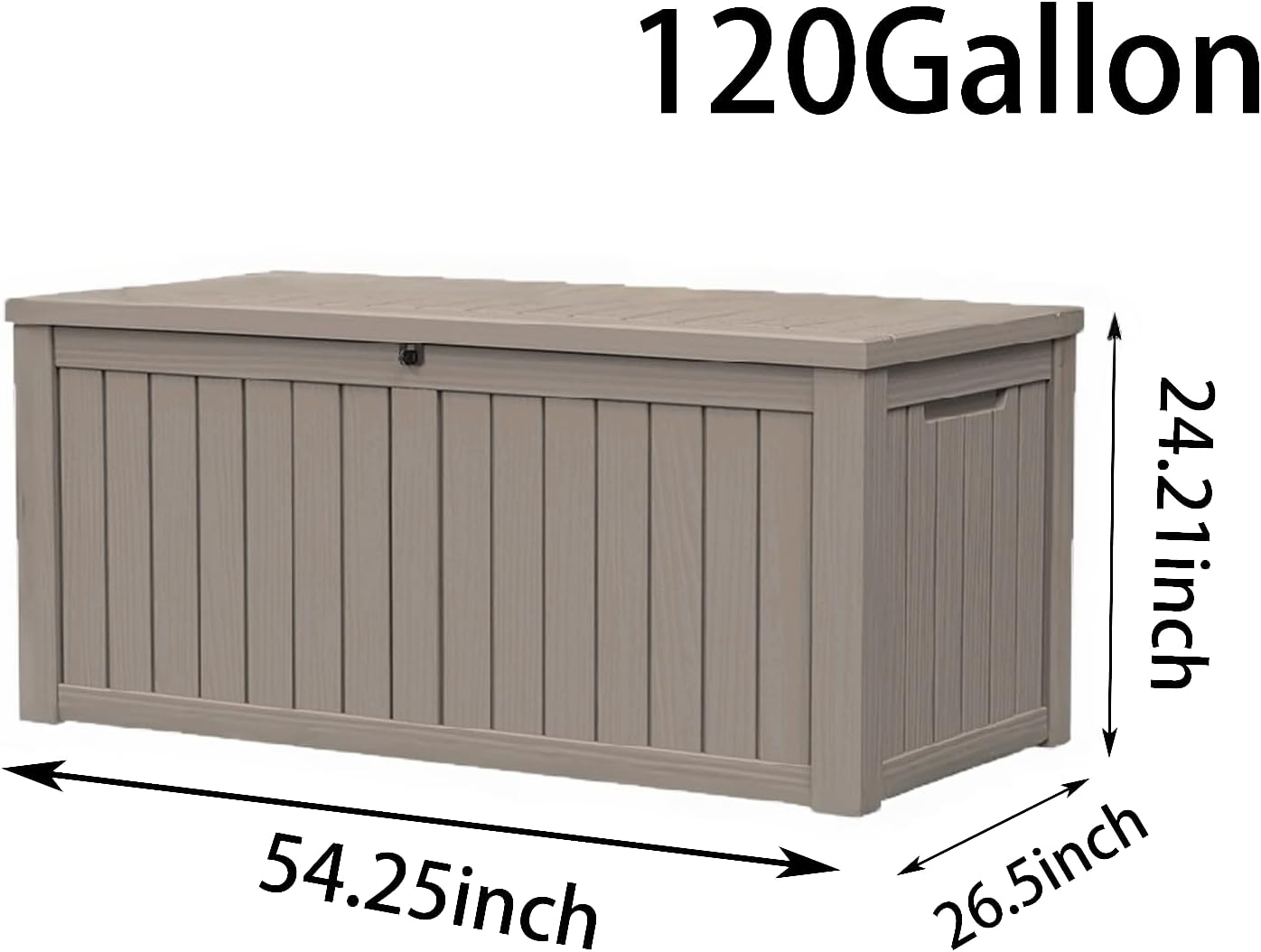 Regine Switzerland 150 Gallon Outdoor Storage Box - Waterproof Resin Deck Bin for Cushions & Tools