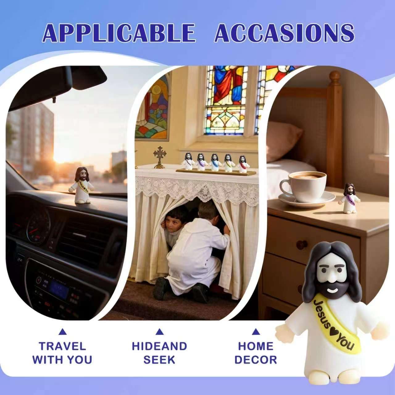 Little Jesus Figures by [Brand Name] - 25 Mini Religious Figurines for Baptism Gifts & Party Favors