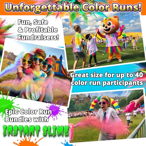 Party Goat 6-Color Bulk Holi Color Powder Pack – 18 lb for Color Runs & Events