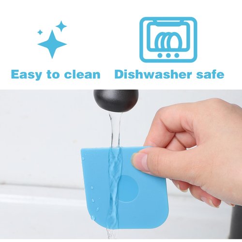 10 Pcs Pan Scraper Tool Nylon Plastic Pot Scraper Sturdy Scraper Kitchen Dish Scraper Tool for Cast Iron Skillets and Cookware (Dishwasher Safe)