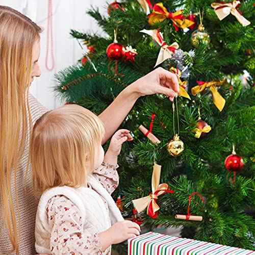 Shappy 400 Piece Christmas Ornaments Hanger Rope Set - Gold Hanging Ropes with Fasteners for Christmas Party Decorations