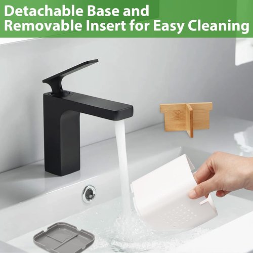 Boperzi Toothbrush Holder - Bamboo Divider & Detachable Design | Large Electric Toothbrush Organizer for Family