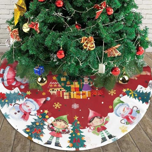 Christmas Tree Skirt 30",Christmas Snowman Xmas for Holiday