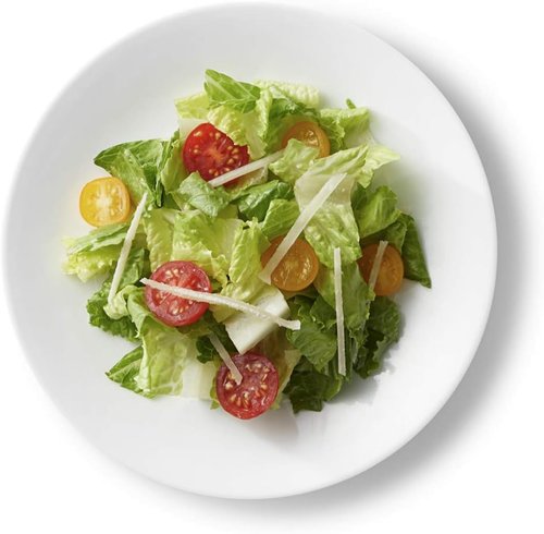Corelle Vitrelle 6-Piece Salad Plates Set - Lightweight, Chip-Resistant Triple Layer Glass | 8.5-Inch Winter Frost White