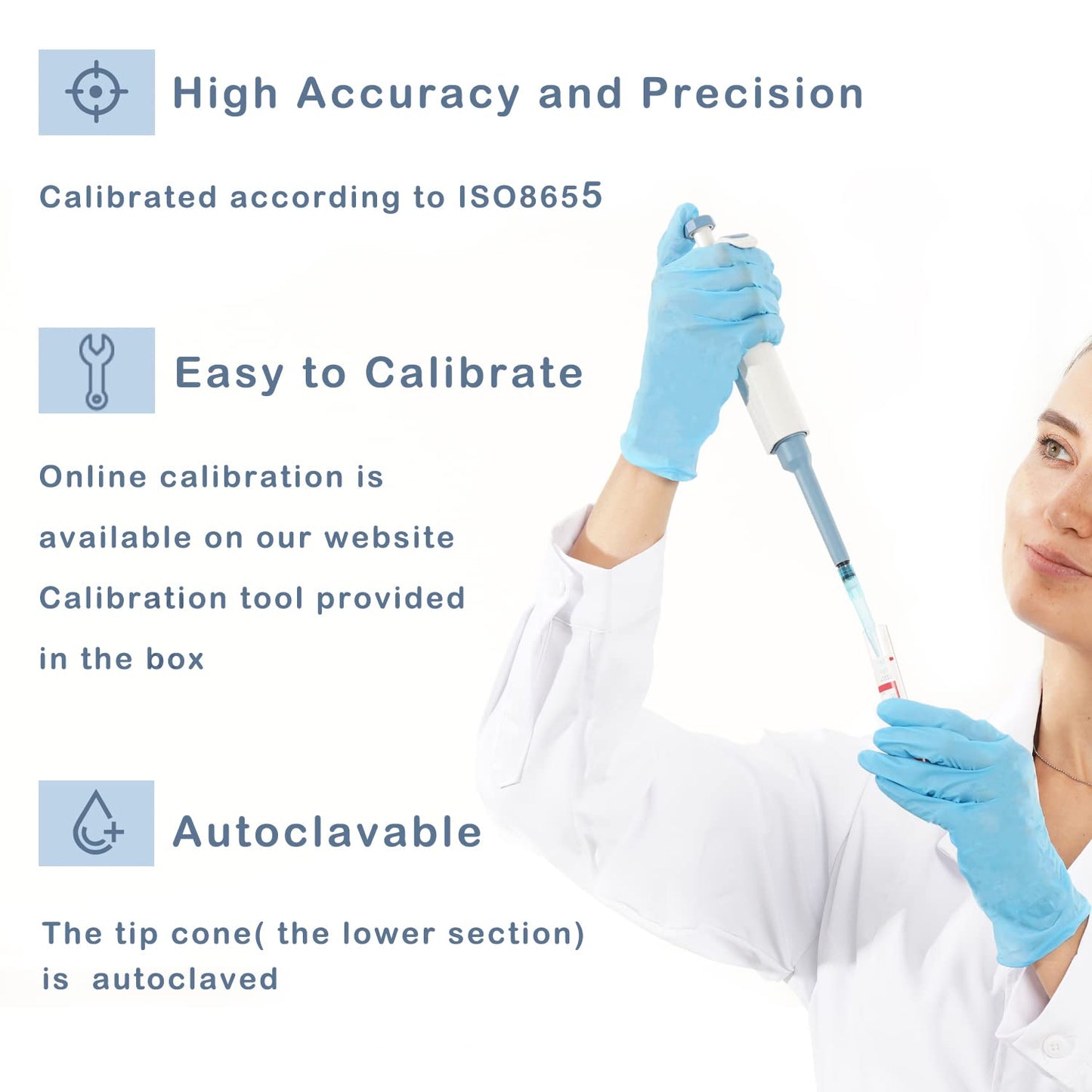 ONiLAB Lab Micropipette, Adjustable Volume Single Channel Pipettors,100-1000ul