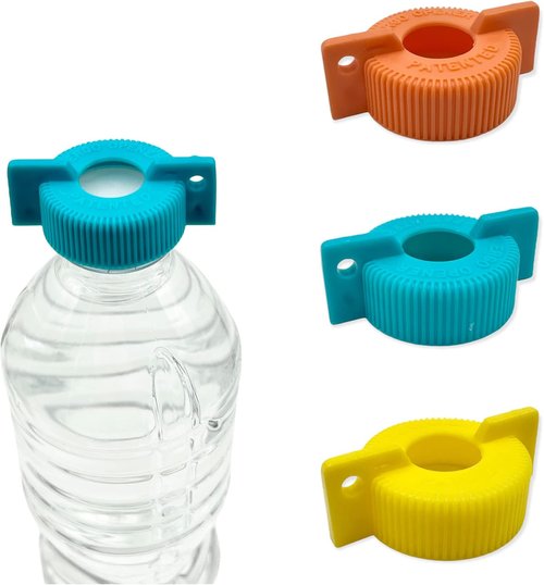 **Ergo Opener 3-Pack Water Bottle Opener - Easy Twist-Off Tool for Arthritis & Weak Hands | Made in USA**