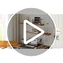 Floating Wall Shelves Set of 2 - Rustic Brown, 23.6 Inches - Wall Mounted Storage & Decor