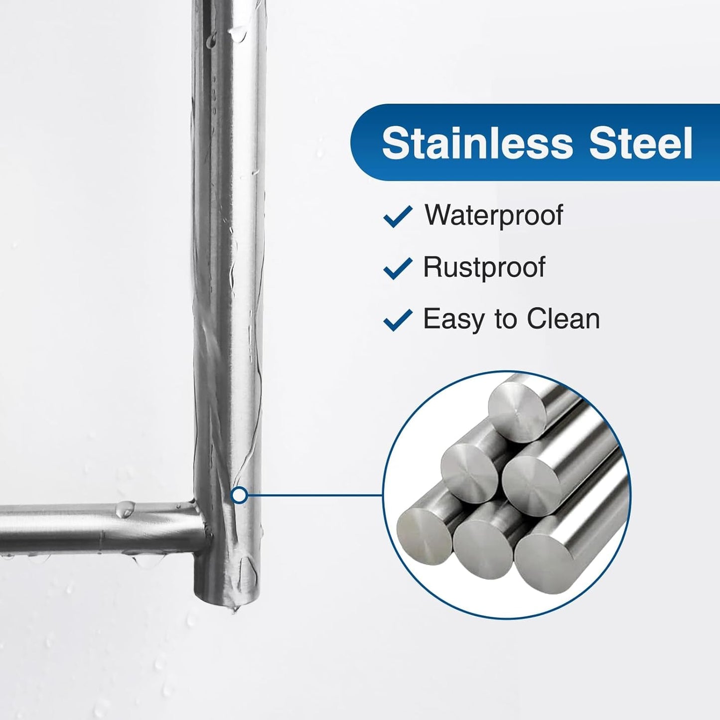 Skiennix Paper Towel Holder - Wall Mounted, Self-Adhesive Brushed Nickel SUS304 Stainless Steel Dispenser