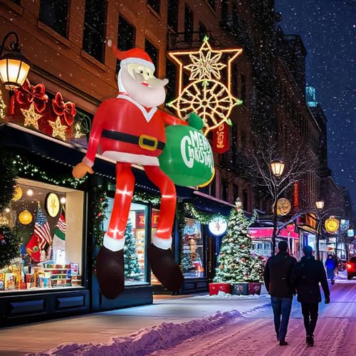 15FT Santa Inflatable with LED Lights - Outdoor Christmas Decor