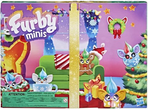 FURBY Minis Advent Calendar - 24 Days of Holiday Surprises with 1-Inch Figures & Accessories for Kids 6+