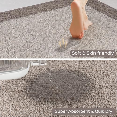 Beige 24x70 Inch Kitchen Runner Rug Non-Slip Absorbent Floor Mat for Hallway & Kitchen