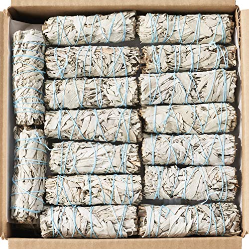 White Sage Smudge Sticks - 4 Inch Bundles, 20 Pack - Sustainably Sourced
