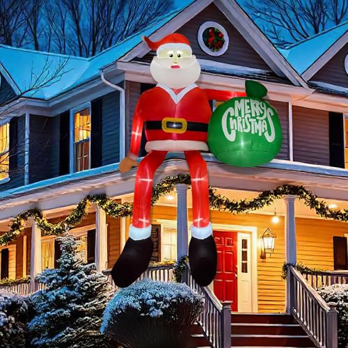 15FT Santa Inflatable with LED Lights - Outdoor Christmas Decor