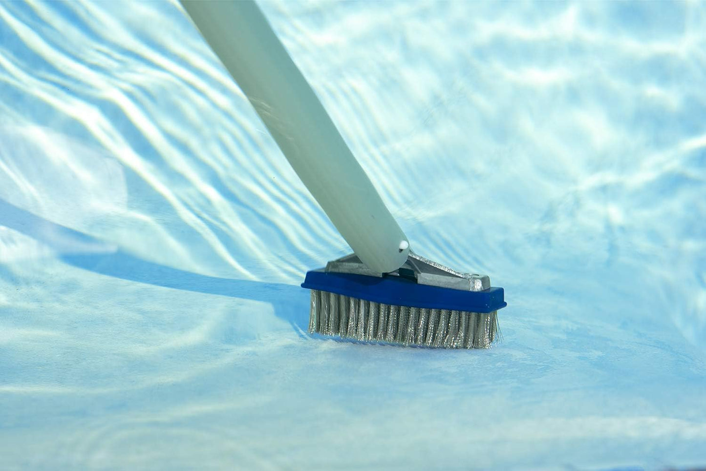 Poolmaster 5-Inch Stainless Steel Pool Algae Brush - Heavy-Duty Aluminum Back for Gunite Pools & Spas