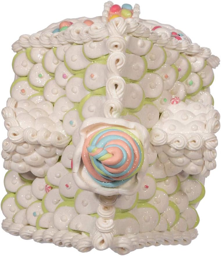 Kurt S. Adler 12.5-Inch Light-Up Pastel Gingerbread House - Battery-Operated Holiday Decor