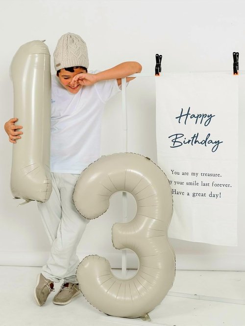 Big Foil 23 Number Balloon by [Brand Name] - 40 Inch Cream Birthday Decoration for Women | Perfect for 23rd Birthday, Weddings, and Graduations