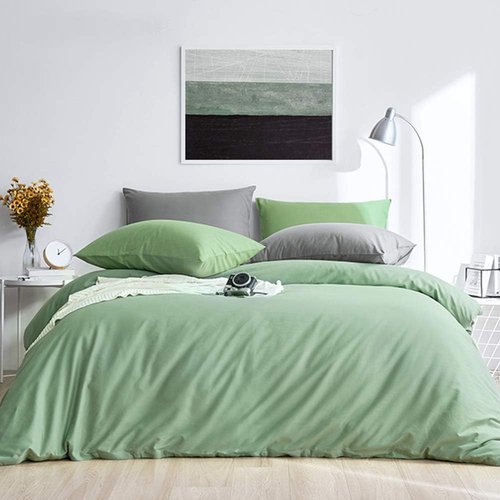 FLXXIE King Pillow Cases - Soft Microfiber Covers with Envelope Closure | Wrinkle & Stain Resistant, 20x36, Sage Green