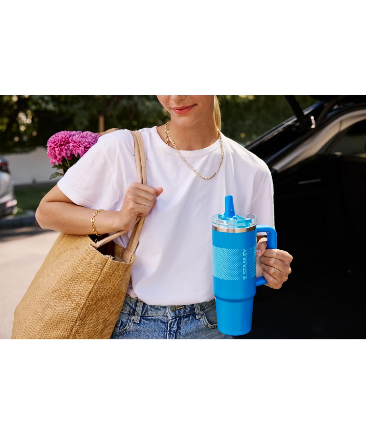 STANLEY Quencher ProTour Flip Straw Tumbler with Leakproof Lid 30 oz | Built-In Straw and Handle | Cup Holder Compatible for Travel | Insulated Stainless Steel Cup | BPA-Free | Vivid Violet Fade