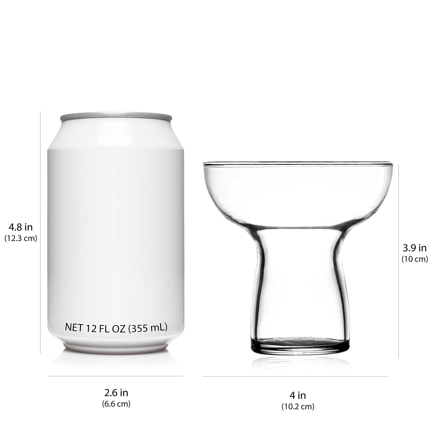 Libbey Stemless Margarita Glasses Set of 6, 10.25 ounces Classic Lightweight Margarita Cups, Fancy Glassware Set for Celebrations