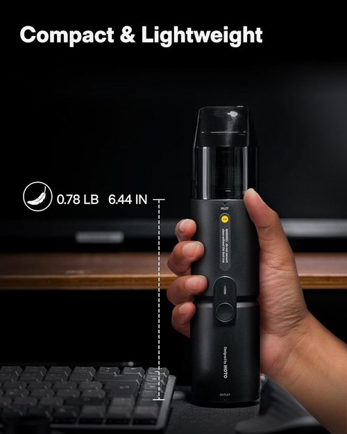 HOTO Handheld Vacuum Cleaner - Cordless 4-in-1 Portable Dust Buster with 15000Pa Suction | Ideal for Keyboards & Desks