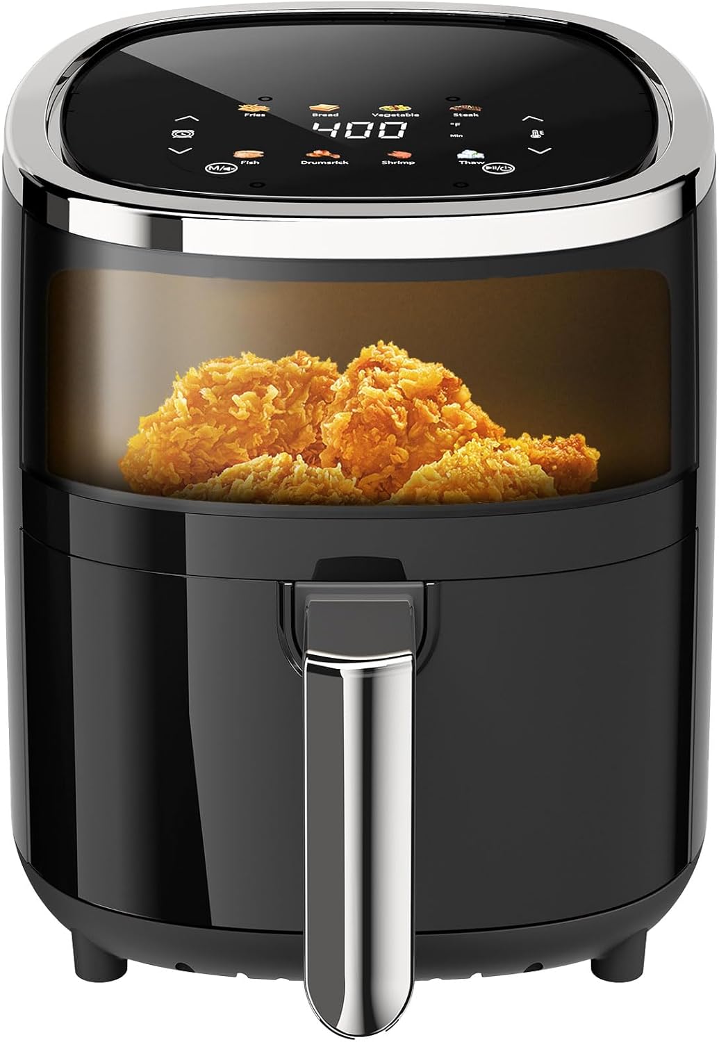Skiennix 9-in-1 Compact Air Fryer - Smart Digital Touchscreen, 4QT, Dishwasher Safe, Less Oil Cooking