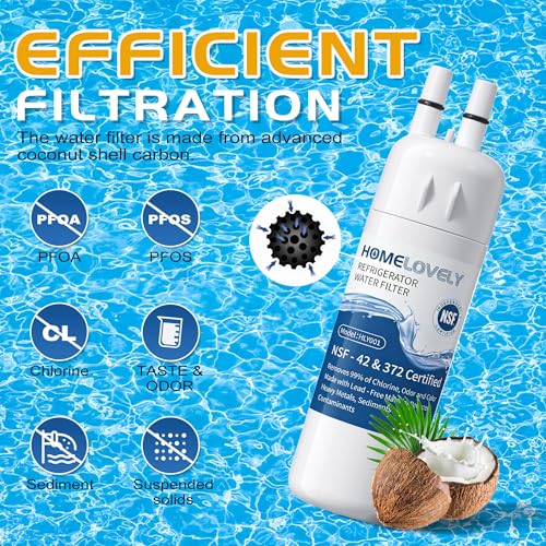 HOMELOVELY 3-Pack Water Filter Replacement for Whirlpool WRS325SDHZ & WRS588FIHZ Models