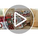 King Size Christmas Quilt Set with Patchwork Santa Snowman Tree - Microfiber Bedding