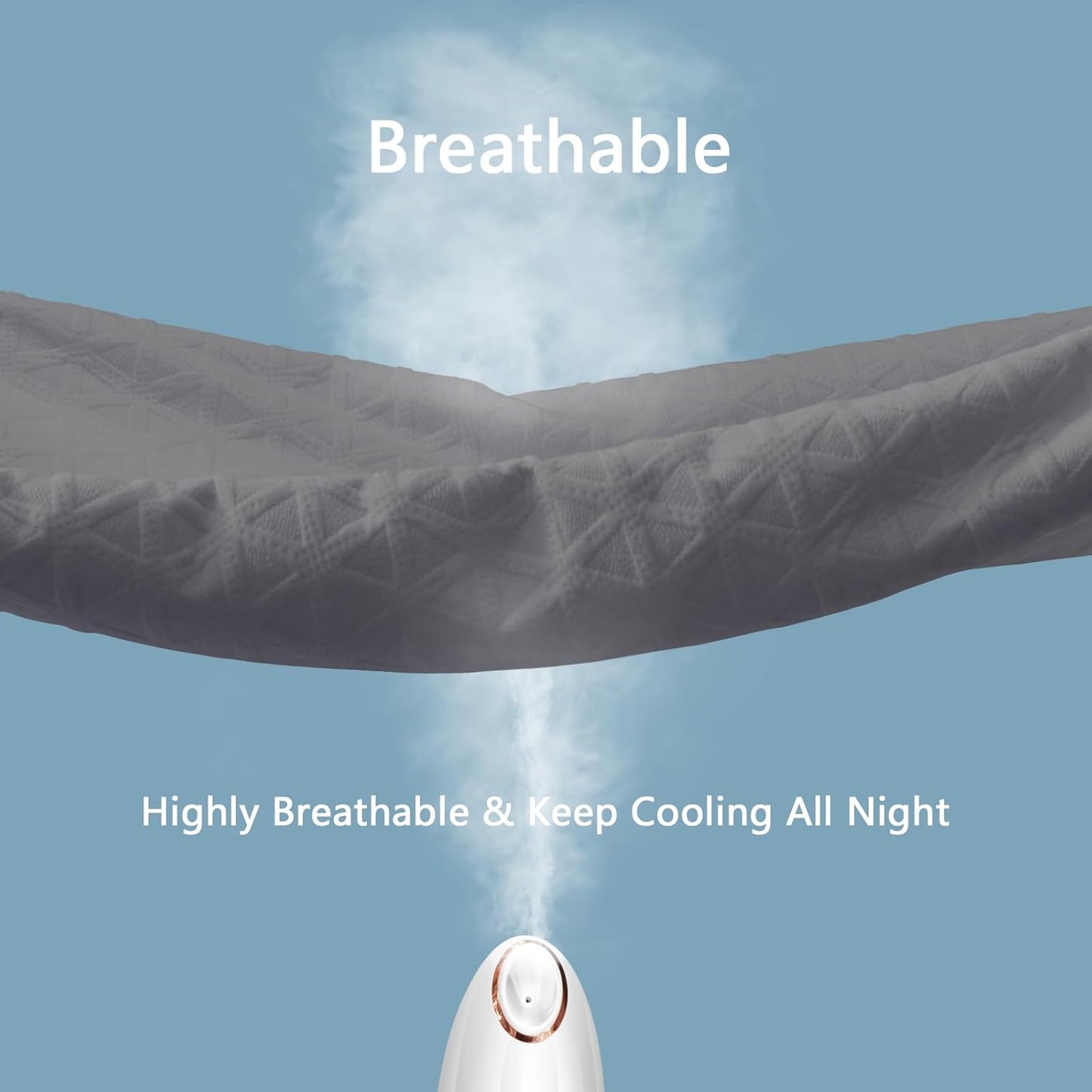 Skiennix Premium Waterproof Mattress Protector - Breathable Cooling Bed Cover, Twin Size, Gray