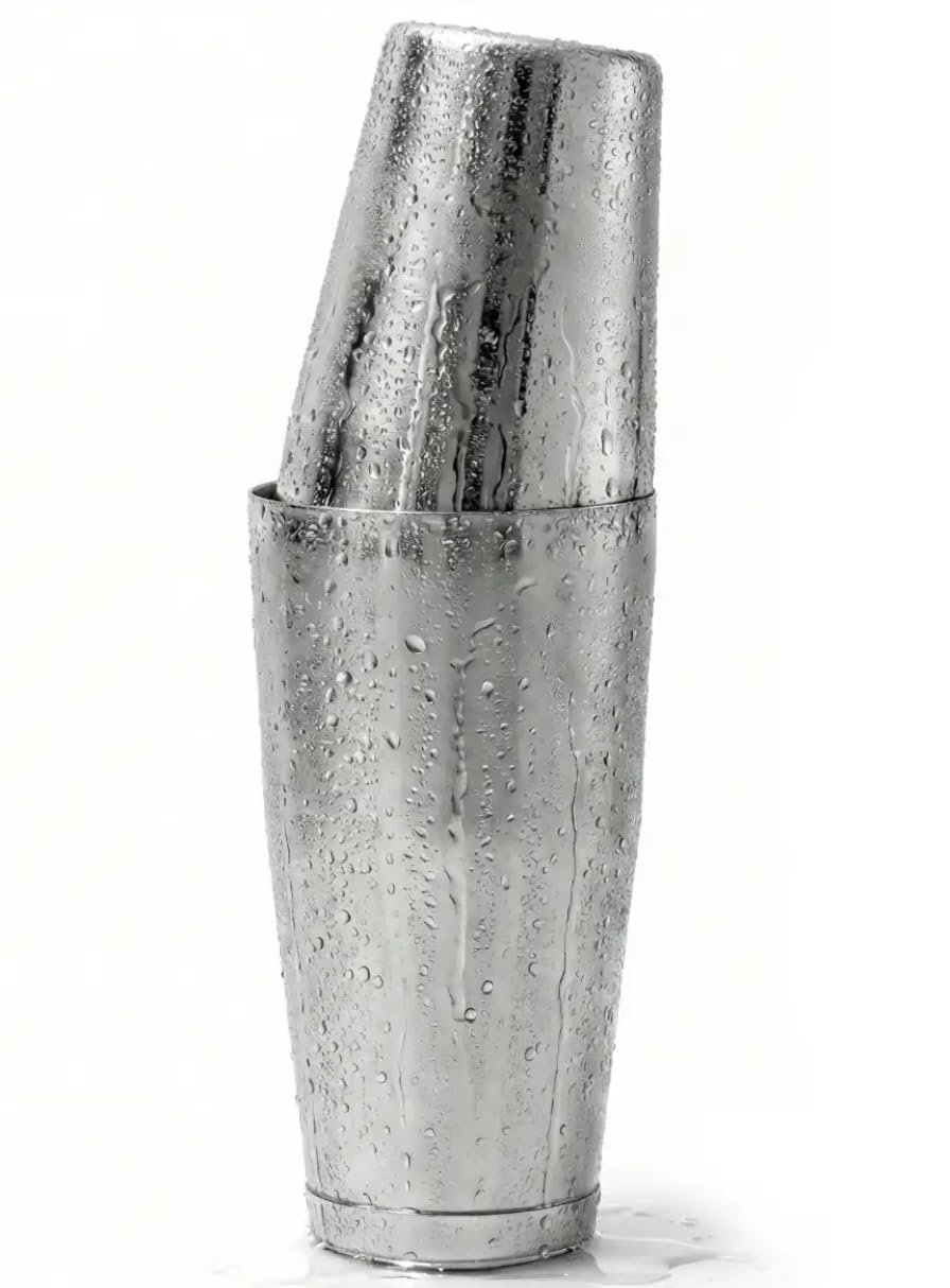A Bar Above Professional Boston Shakers Set 18 oz Weighted and Unweighted Stainless Steel Cocktail Shaker Set for Bartenders, Premium 304 Steel Bar Shaker, Essential Bartending Tools for Mixing Drinks