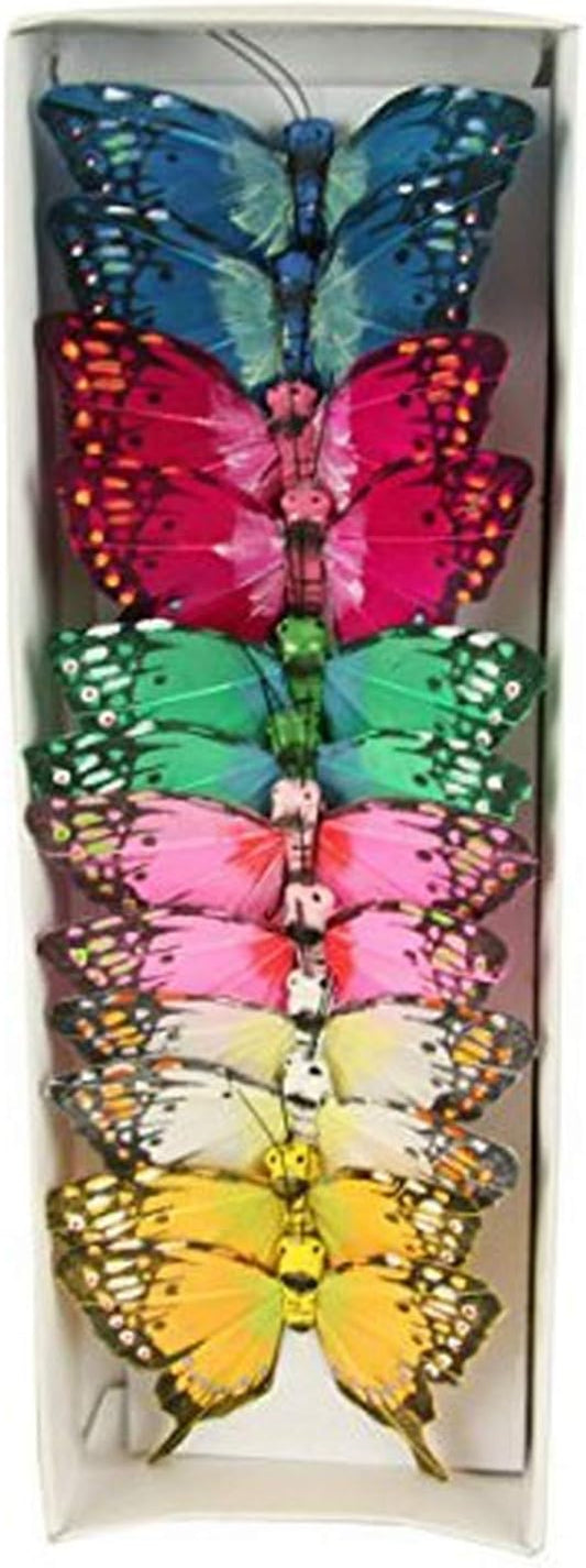 12-Piece Assorted Butterfly Wall Decor - 3-Inch Decorative Butterflies