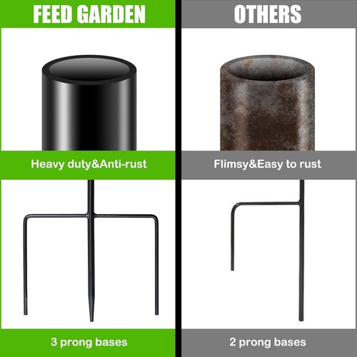 Feed Garden Adjustable Shepherd Hooks - Rust Resistant Steel for Outdoor Lanterns & Bird Feeders | 32 Inch, 8 Pack