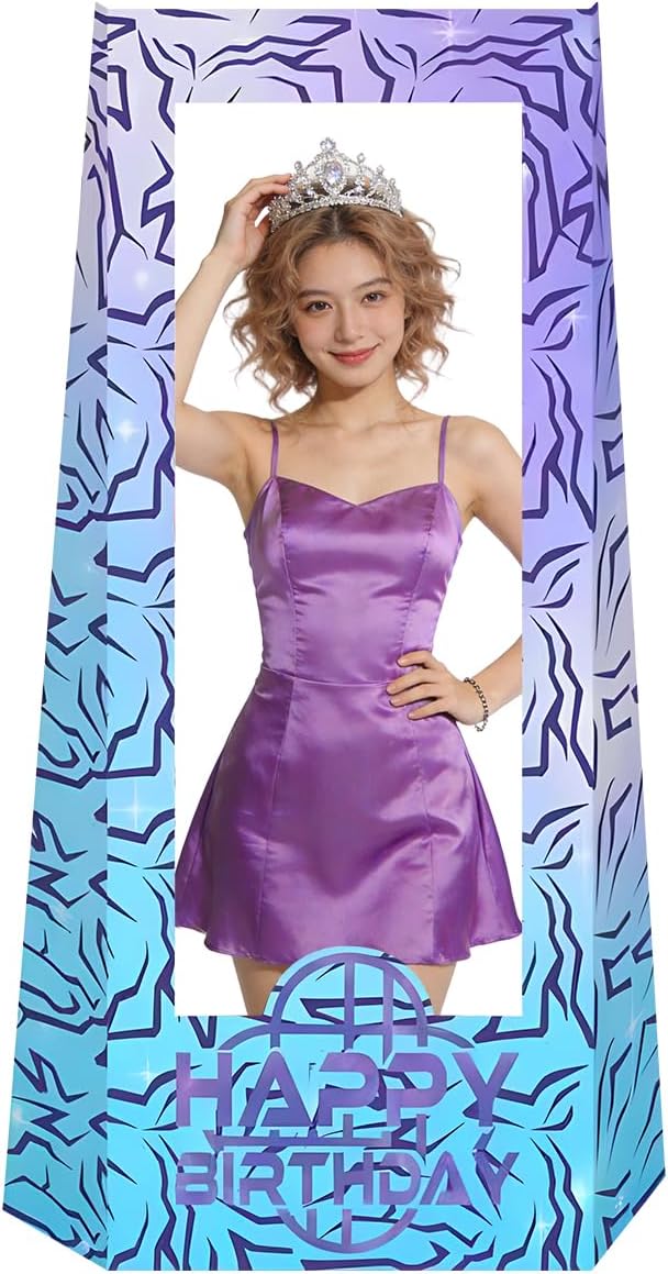 Purple Demon | 4.9 Ft Tall Life-Size Cardboard Stand-In for Themed Parties & Photo Booths