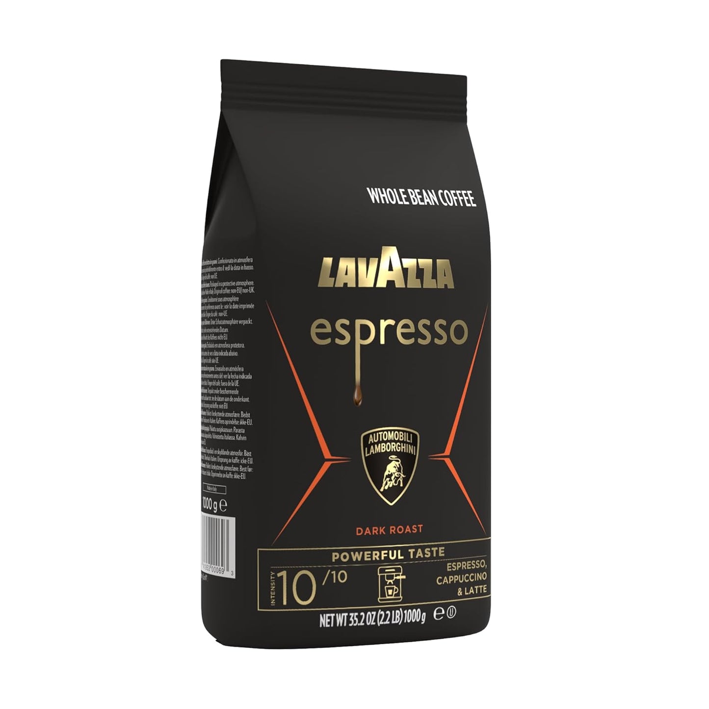 Lavazza Espresso Whole Bean - Dark Roast Arabica & Robusta Blend - 2.2 lb Bag