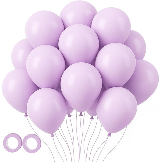 Voircoloria 105pcs Pastel Purple Balloons 12inch Party Latex Balloons for Boys Girls Birthday Baby Shower Gender Reveal Wedding Sunflower Party Decorations