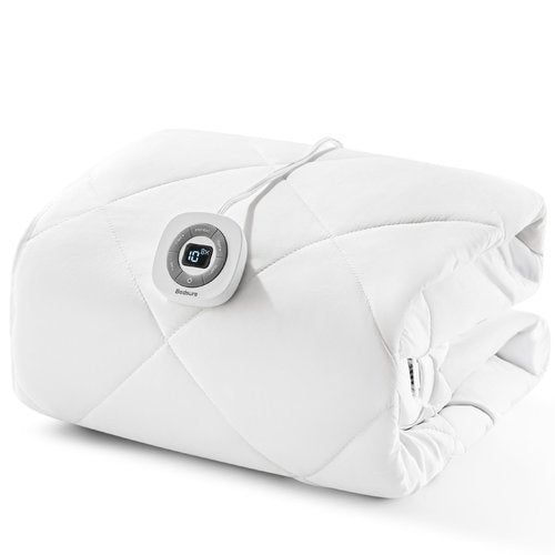 Bedsure Heated Mattress Pad Twin - Bed Warmer with Memory & Preheat Functions, 12-Hour Auto Off & 10 Heat Settings, Single Controller, Fast Heating, Brushed Electric Mattress Pad Twin, 39"x75"