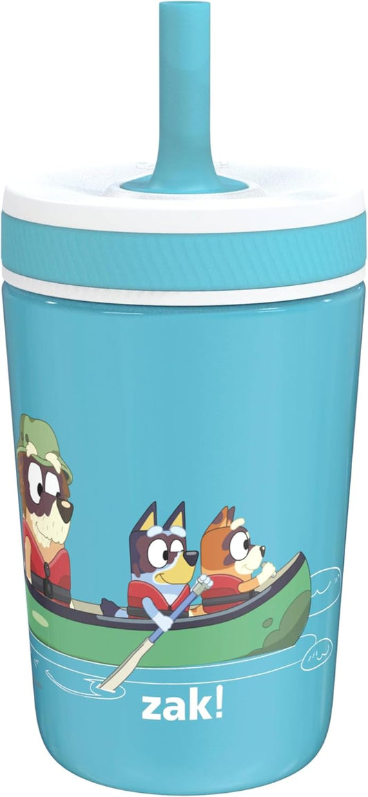 Zak Designs Bluey Kelso Toddler Cups - 12oz Vacuum Insulated Stainless Steel Sippy Cup | Leak-Proof Design for Kids