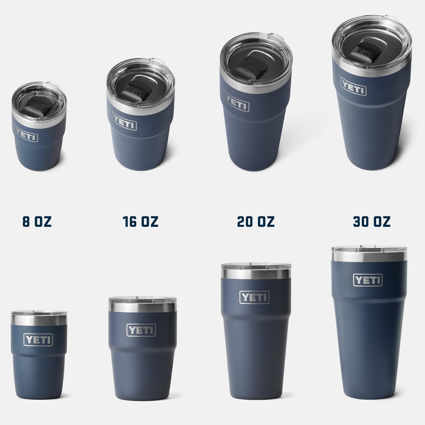 YETI Rambler 20 oz Stackable Tumbler, Stainless Steel, Vacuum Insulated with MagSlider Lid, Black