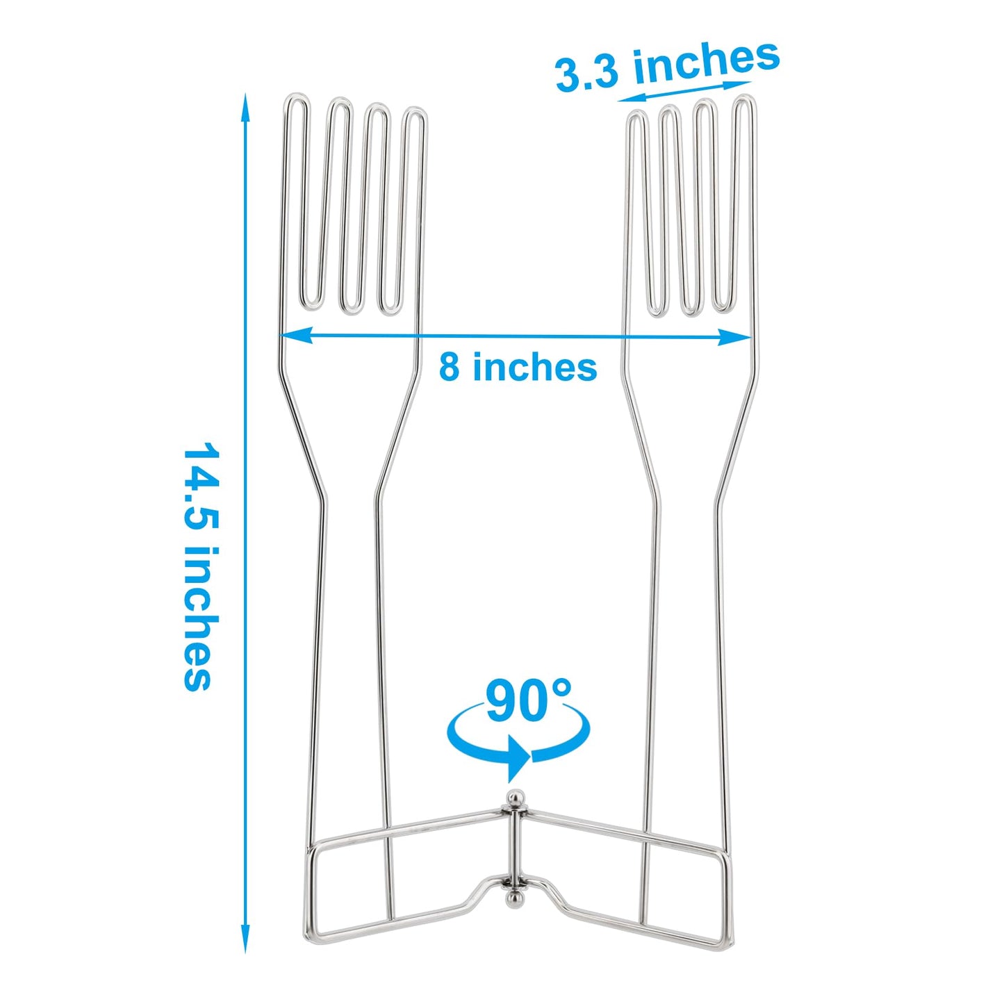 LEKUSHA Stainless Steel Dish Gloves Holder, Space-Saving Drying Rack, Silver