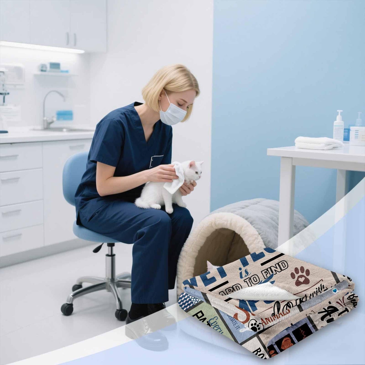 Paoeyty Vet Tech Gifts for Women, Appreciation Gifts for Veterinary Technician, Best Vet Tech Gift Blanket 60"X50", Veterinary Technician Week Gifts for Women, Staff/Corworker Presents
