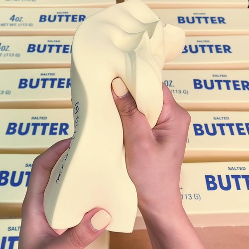 Giant Butter Squishy - Jumbo Stress Relief Butter Stick Toy | Extra Large 14oz Slow Rising Fun