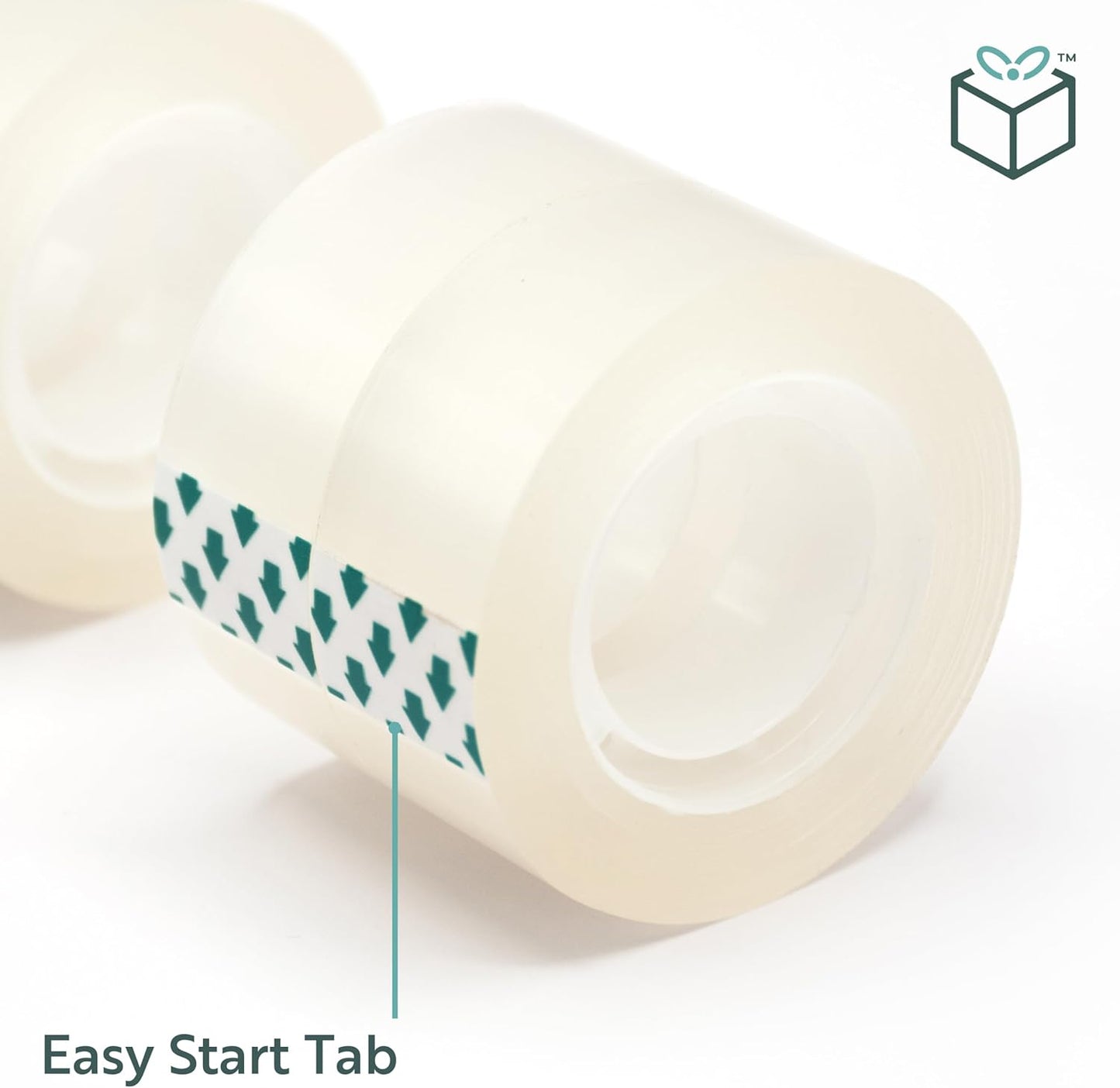 Wrap Buddies Adhesive Tape Rolls - Clear Satin Finish Refills for Crafting & Home Use - Strong Adhesive - 4 Pack