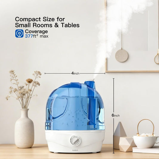 AZEUS Humidifiers, 2.8L Ultrasonic Cool Mist Humidifier for Large Room Babies Office, Quiet Humidifiers with Microporous filters, Lasts up to 50 Hours, Auto Shut-Off (BPA-Free)