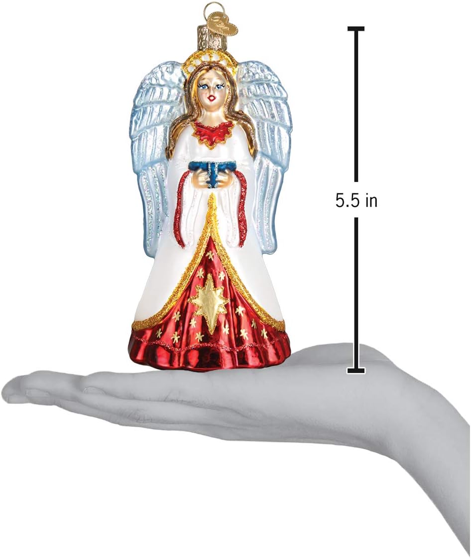 Baby Angel Glass Blown Ornament - Old World Christmas Tree Decor