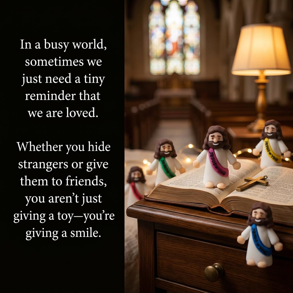 Layofe 100PCS Bulk Mini Jesus Figurines - Tiny Little Small Religious, Easter Egg Stuffers Fillers & Gifts for You Loves ，Jesus Figurines (100)