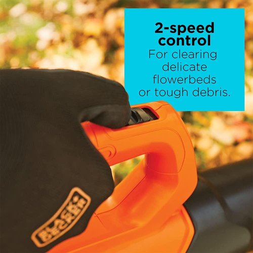 BLACK+DECKER 20V MAX Cordless Leaf Blower - Powerful 2-Speed, Up to 90 MPH, Lightweight Design