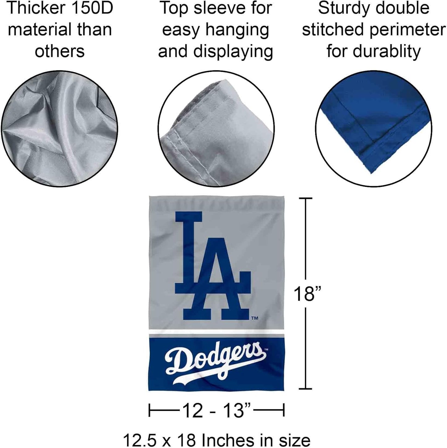 Los Angeles Dodgers Garden Flag - Double-Sided Design for Outdoor Display