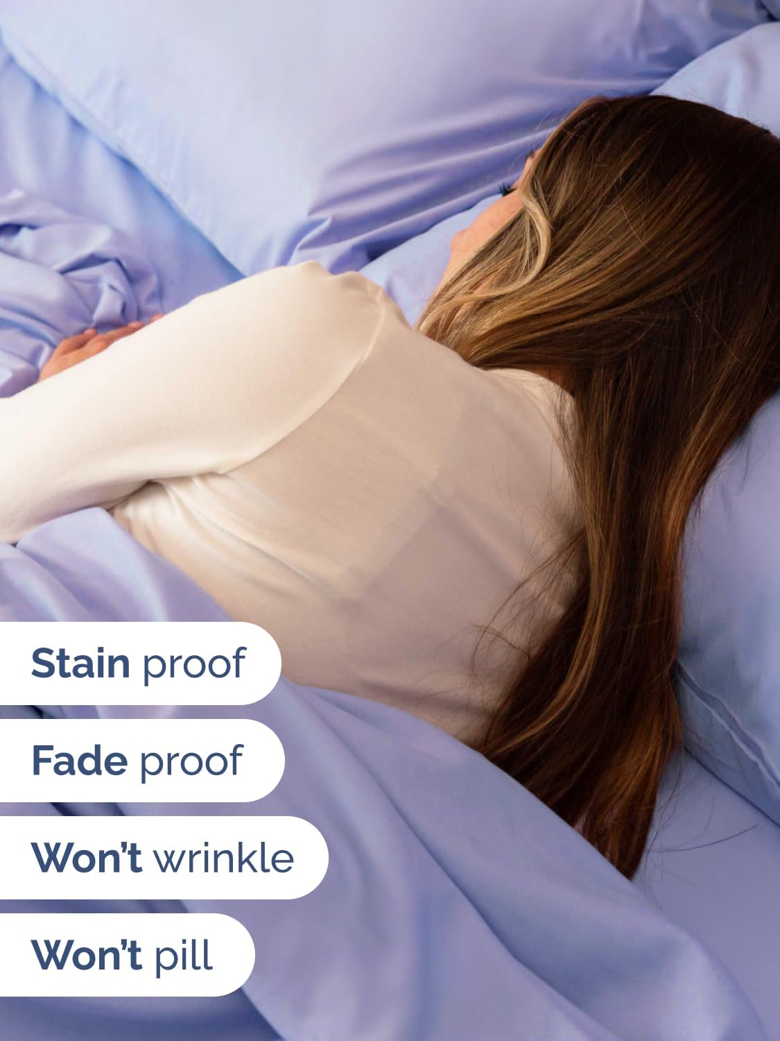 Skiennix Extra Deep Twin Sheet Set - 4 Piece Breathable Cooling Bedding - Soft Wrinkle-Free Lavender